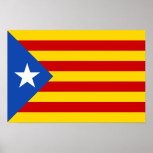 "L'Estelada Blava" Catalaanse onafhankelijkheidsvl Poster
