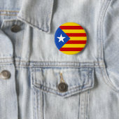 "L'Estelada Blava" Catalaanse onafhankelijkheidsvl Ronde Button 5,7 Cm (In situ)