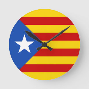 "L'Estelada Blava" Catalaanse onafhankelijkheidsvl Ronde Klok
