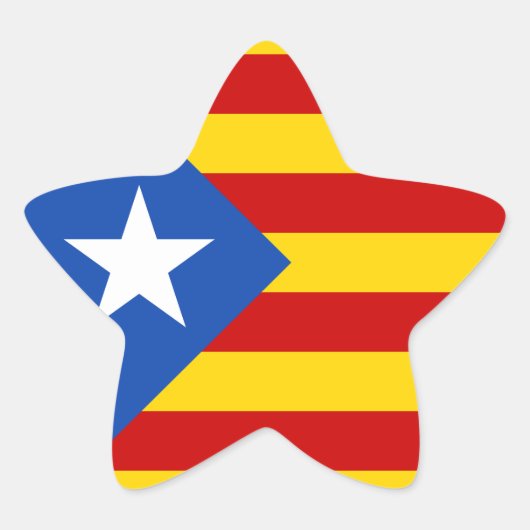 "L'Estelada Blava" Catalaanse onafhankelijkheidsvl Ster Sticker (Voorkant)