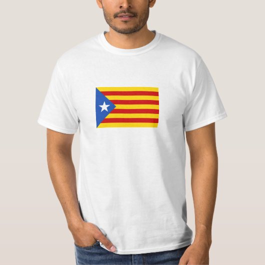 L'Estelada Blava Catalan Independence Flag T-shirt (Voorkant)