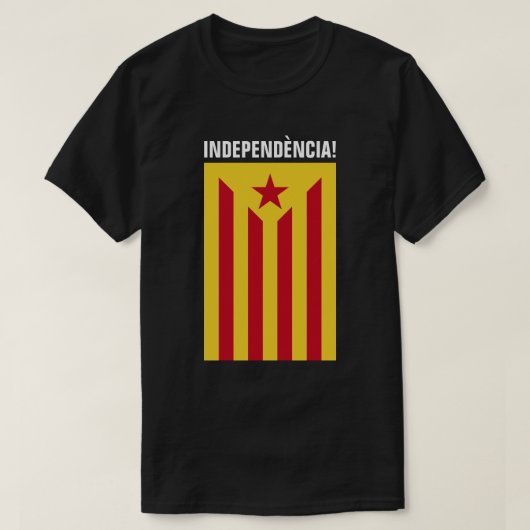 L'Estelada Vermella - Red Starred Flag Catalonië T-shirt (Design voorkant)