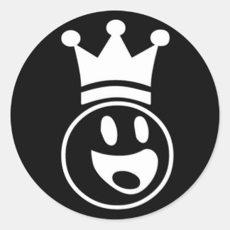 Lester - zwart rond ronde sticker