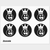 Lester - zwart rond ronde sticker (Vel)