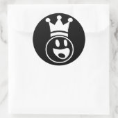 Lester - zwart rond ronde sticker (Tas)
