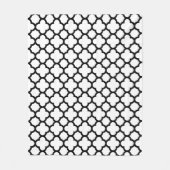 Lestrooster zwart-wit Quatrefoil Fleece Deken (Voorkant)