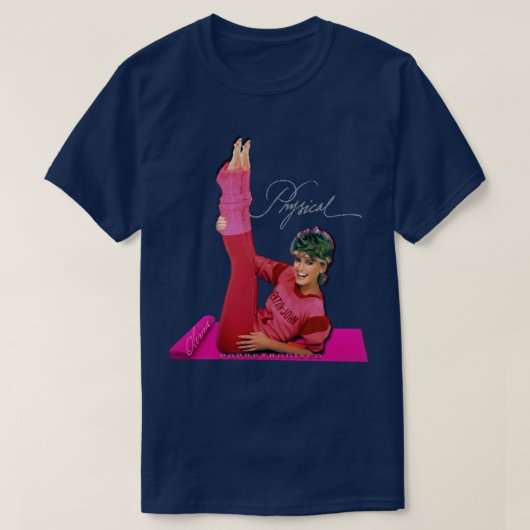 Let39s Get Fysieke Olivia NewtonJohn 1980s Design T-shirt (Design voorkant)