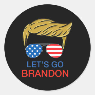 Let#39; s Go Brandon Chant Grappige Biden Politiek Ronde Sticker
