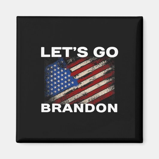Let#39; s Go Brandon Flag Joe Biden Donald Trump P Magneet (Voorkant)