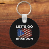 Let#39; s Go Brandon Flag Joe Biden Donald Trump P Sleutelhanger (Voorkant)