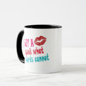 Let a kiss speak what words cannotT-Shirt Mok (Voorkant links)