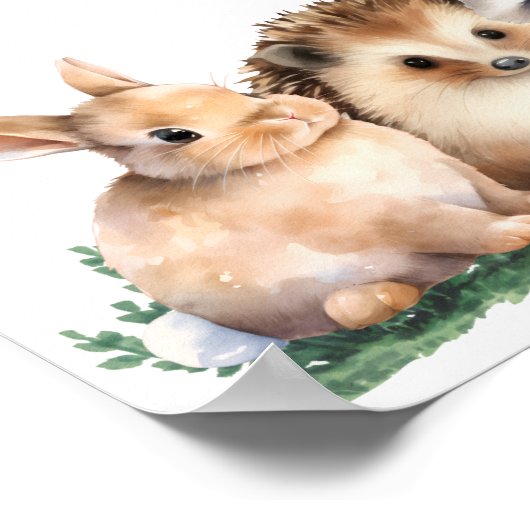 let adventure begin animals baby shower welcome poster (Hoek)