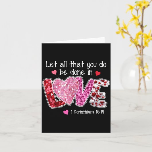 Let All That You Do Be Done In Love, Christian Val Kaart (Gele Bloem)