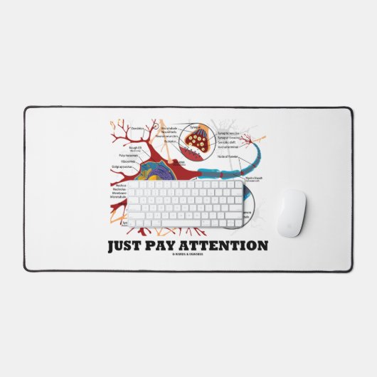 Let alleen op Neuron Synapse Neurotransmitter Bureaumat (Keyboard & Muis)