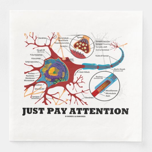 Let alleen op Neuron Synapse Neurotransmitter Servet (Voorkant)