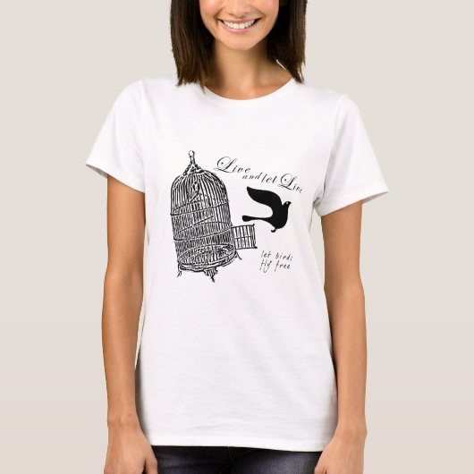 let birds fly free t-shirt (Voorkant)