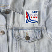 Let Cuba Live Pin Vierkante Button 5,1 Cm (In situ)
