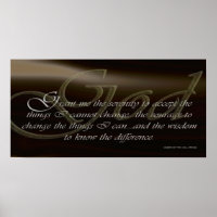"Let er light w/Serenity Prayer" kunst van MC