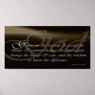 "Let er light w/Serenity Prayer" kunst van MC Poster