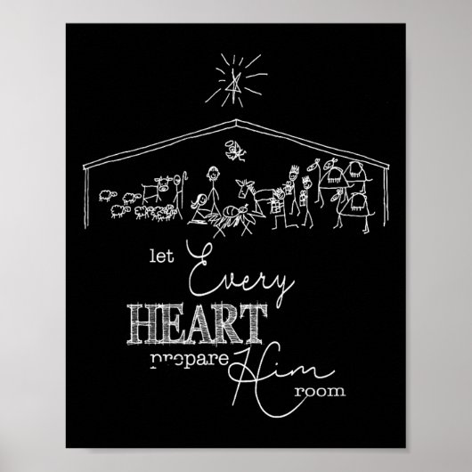Let Every Heart Prepare Him Room Christmas Nativit Poster (Voorkant)
