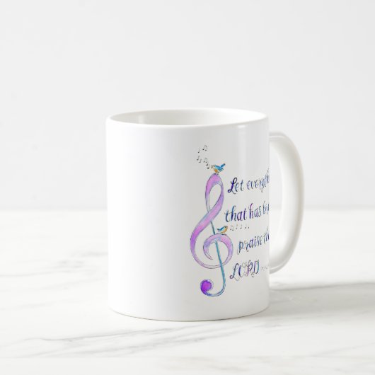 Let Everything That Has Breath Praise Mug Koffiemok (Voorkant rechts)