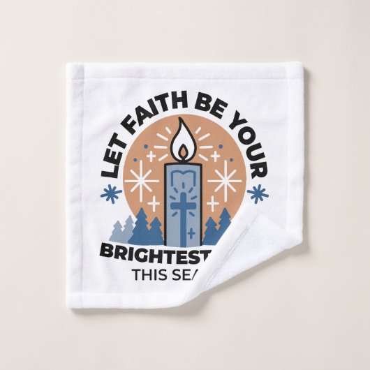 Let Faith Shine Bright: het thema van de winter Bad Handdoek (Wasdoekje)