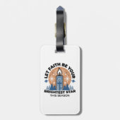 Let Faith Shine Bright: het thema van de winter Bagagelabel (Achterkant verticaal)