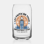Let Faith Shine Bright: het thema van de winter Blikvorm Glas (Voorkant)