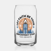 Let Faith Shine Bright: het thema van de winter Blikvorm Glas (Achterkant)