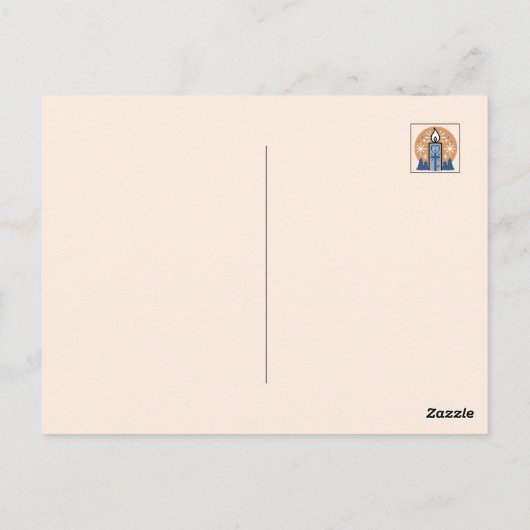 Let Faith Shine Bright: het thema van de winter Briefkaart (Achterkant)