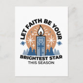 Let Faith Shine Bright: het thema van de winter Briefkaart (Voorkant)