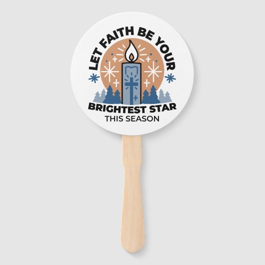 Let Faith Shine Bright: het thema van de winter Handwaaier (Achterkant)