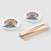 Let Faith Shine Bright: het thema van de winter Handwaaier (Niet-gemonteerd)