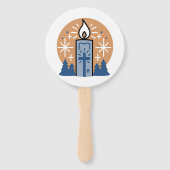 Let Faith Shine Bright: het thema van de winter Handwaaier (Achterkant)