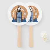 Let Faith Shine Bright: het thema van de winter Handwaaier (Voorkant en achterkant)