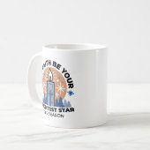 Let Faith Shine Bright: het thema van de winter Koffiemok (Voorkant links)