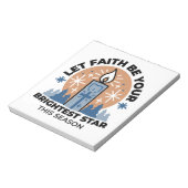 Let Faith Shine Bright: het thema van de winter Notitieblok (Linkerzijde)