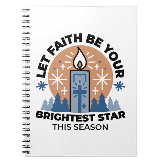 Let Faith Shine Bright: het thema van de winter Notitieboek (Voorkant)