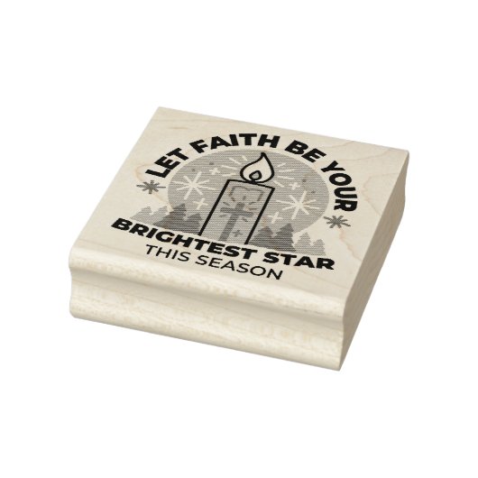 Let Faith Shine Bright: het thema van de winter Rubberstempel (Stempel)