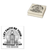 Let Faith Shine Bright: het thema van de winter Rubberstempel (Gestempeld)