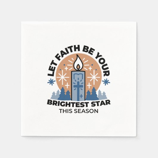 Let Faith Shine Bright: het thema van de winter Servet (Voorkant)