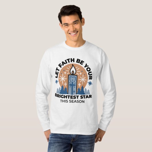 Let Faith Shine Bright: het thema van de winter T-shirt (Voorkant volledig)