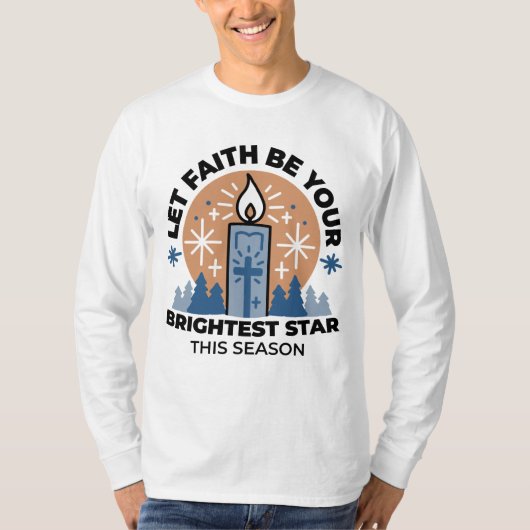 Let Faith Shine Bright: het thema van de winter T-shirt (Voorkant)