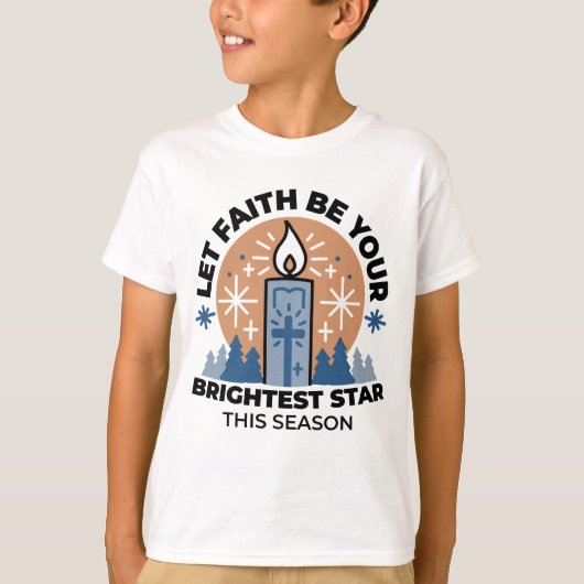 Let Faith Shine Bright: het thema van de winter T-shirt (Voorkant)