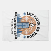 Let Faith Shine Bright: het thema van de winter Theedoek (Horizontaal)