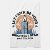 Let Faith Shine Bright: het thema van de winter Theedoek (Verticaal)