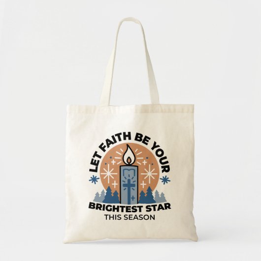 Let Faith Shine Bright: het thema van de winter Tote Bag (Voorkant)