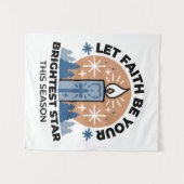 Let Faith Shine Bright: het thema van de winter Wandkleed (Voorkant (horizontaal))