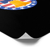 Let Freedom Ring 4 juli Gezegde Amerikaanse vlag Poster (Hoek)
