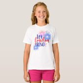 Let Freedom Ring Fireworks Red White Blue T-shirt (Voorkant volledig)